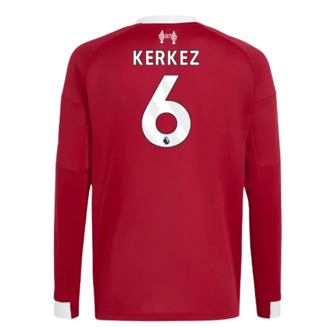 2025-2026 Liverpool Long Sleeve Home Shirt (Kids) (Kerkez 6)-SoccerKits Hub | Buy Soccer Jerseys Online